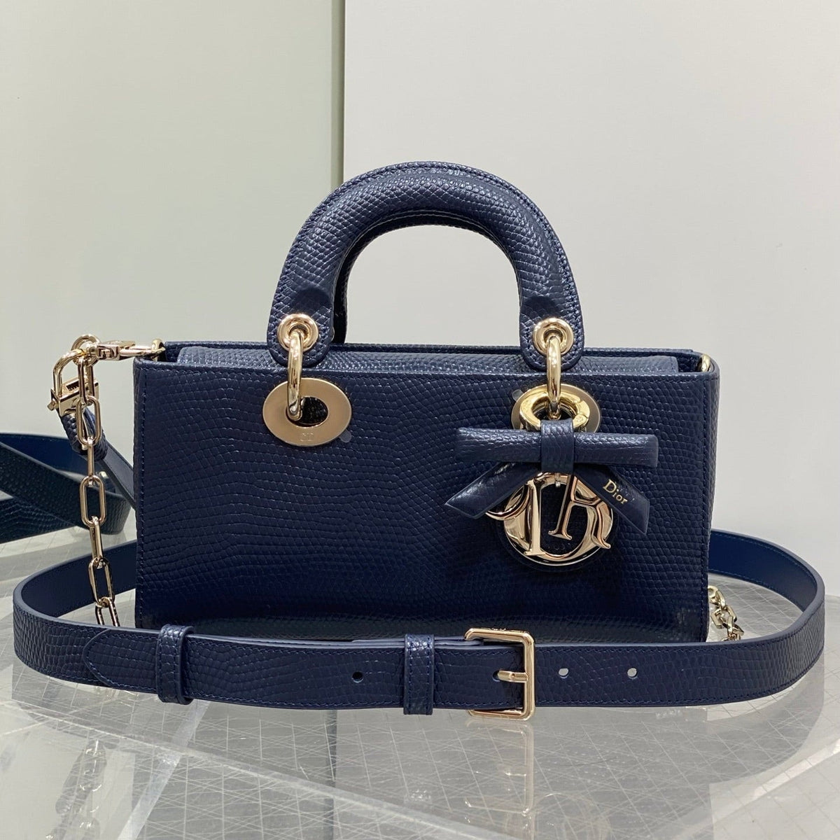 Dior 2026 Lady Butterfly Knot Bag 22cm Leather 408708