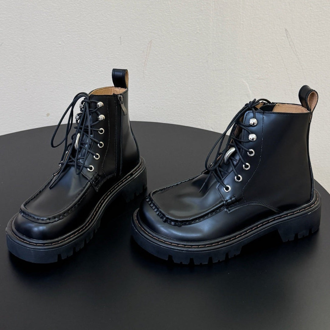 Loewe 2026 Combat Ankle Boots Suede Leather 166750