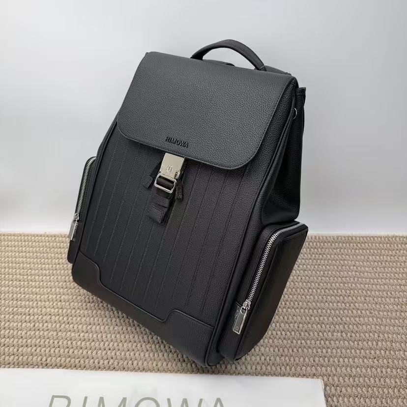 Rimowa 26FW Never Still Large Backpack 44cm Black Cowhide