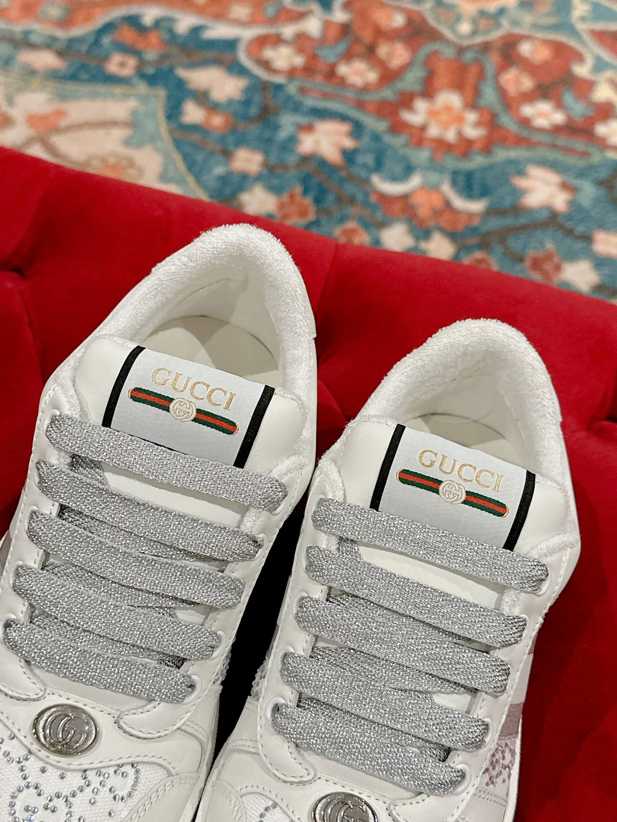 GG 26s Screener Sneaker White Calfskin
