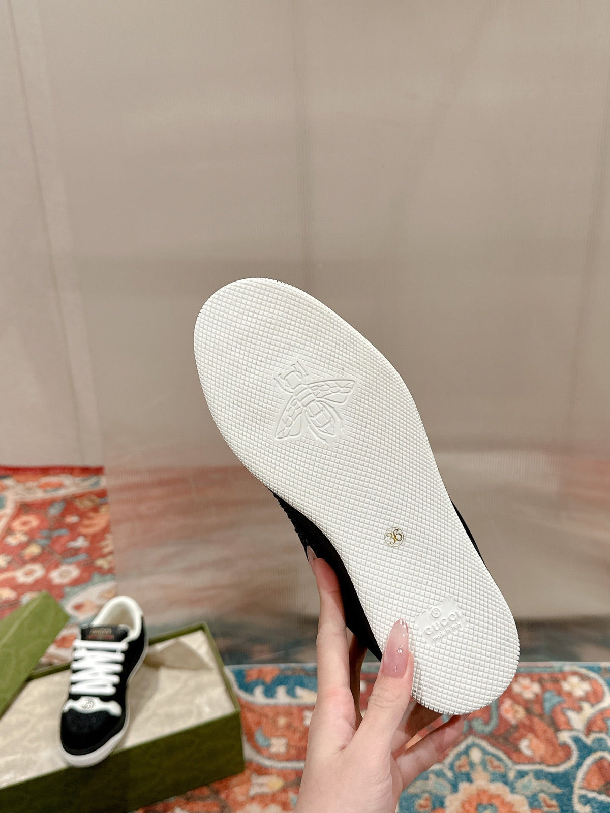 GG 26s Screener Sneaker Black Suede