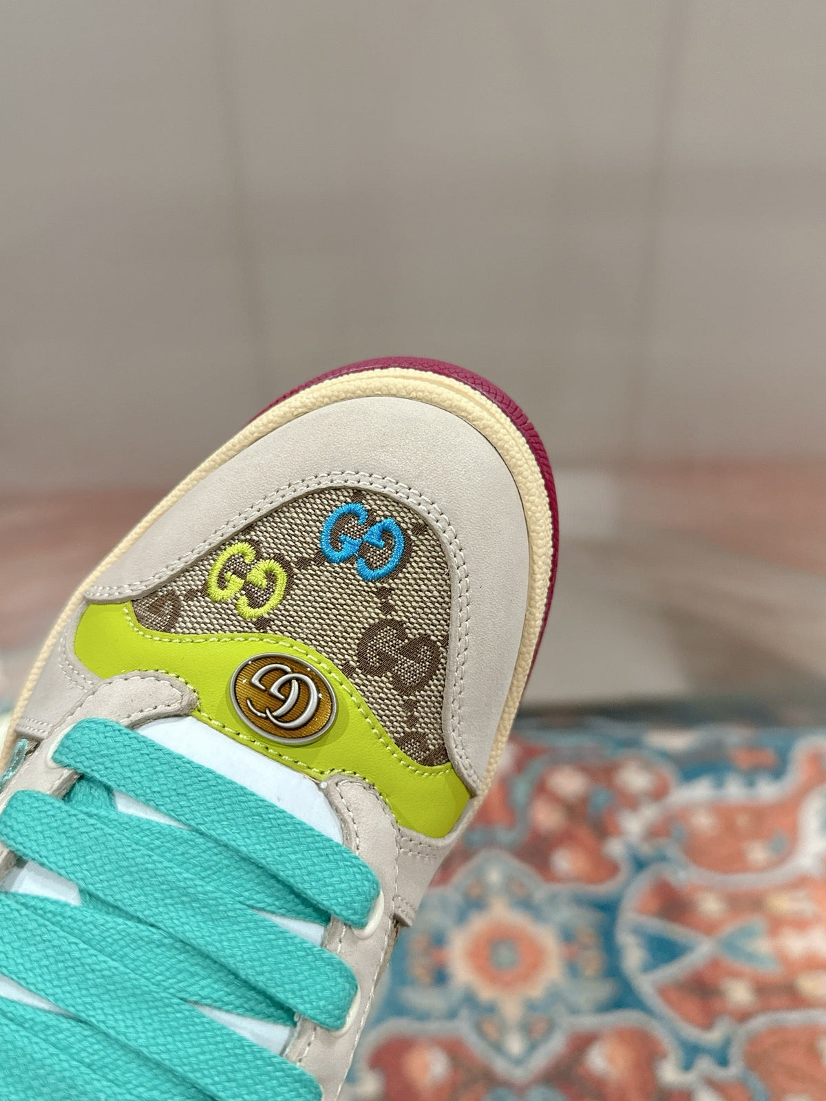 GG 26s Screener Sneaker Multicolor Suede And Canvas