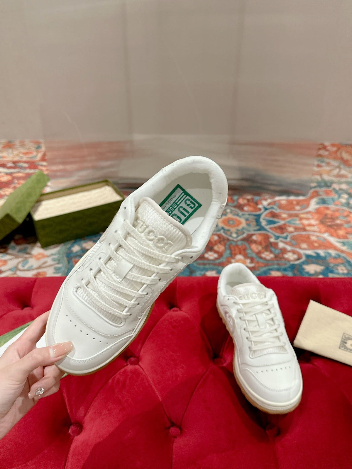 GG 26s Sneakers White Calfskin With Logo