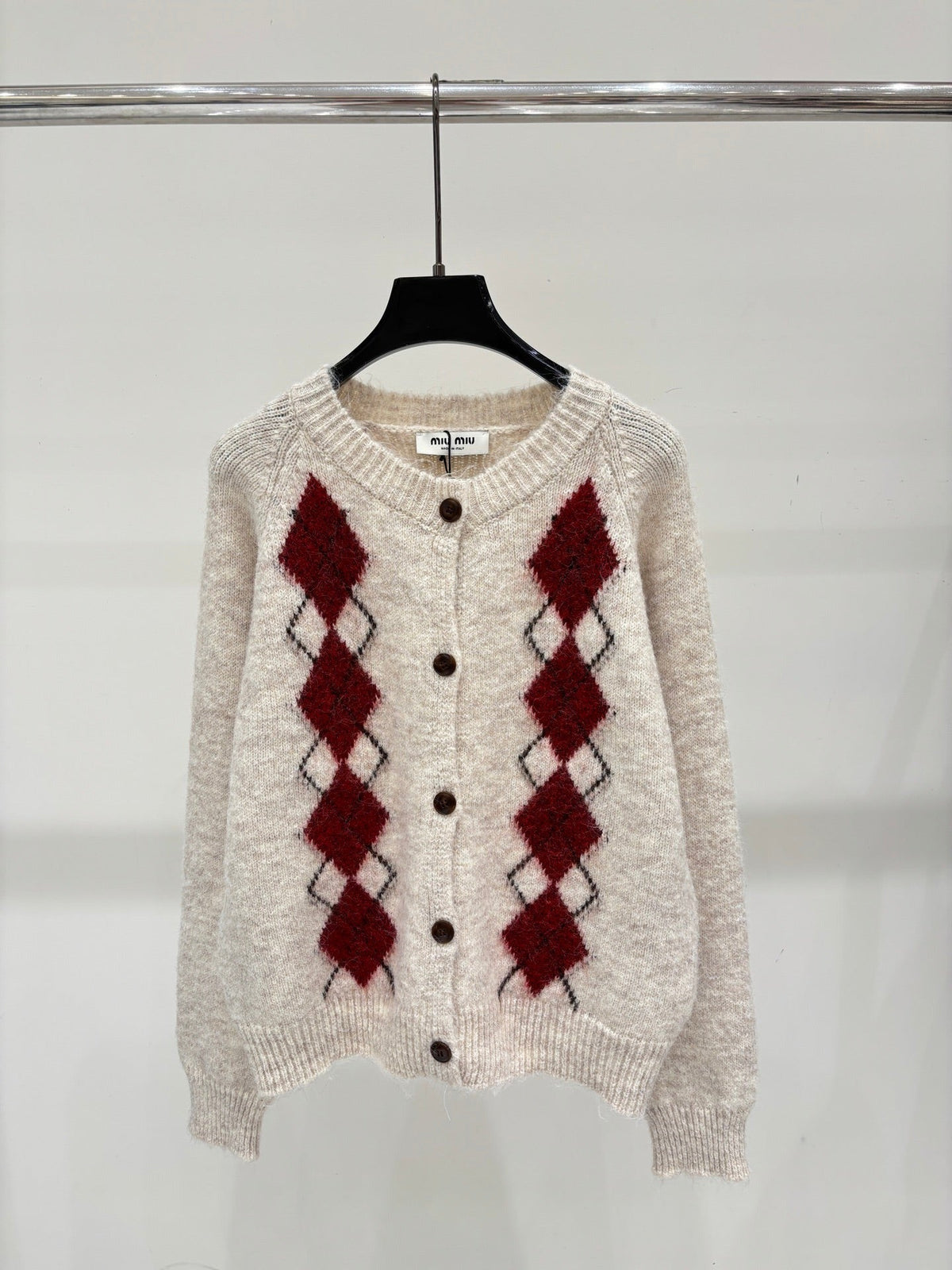 Miu 2026 Agarwood Cardigan Wool 431806