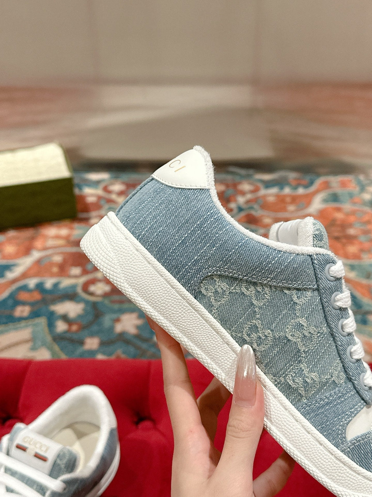 GG 26s Screener Sneaker Light Blue Denim