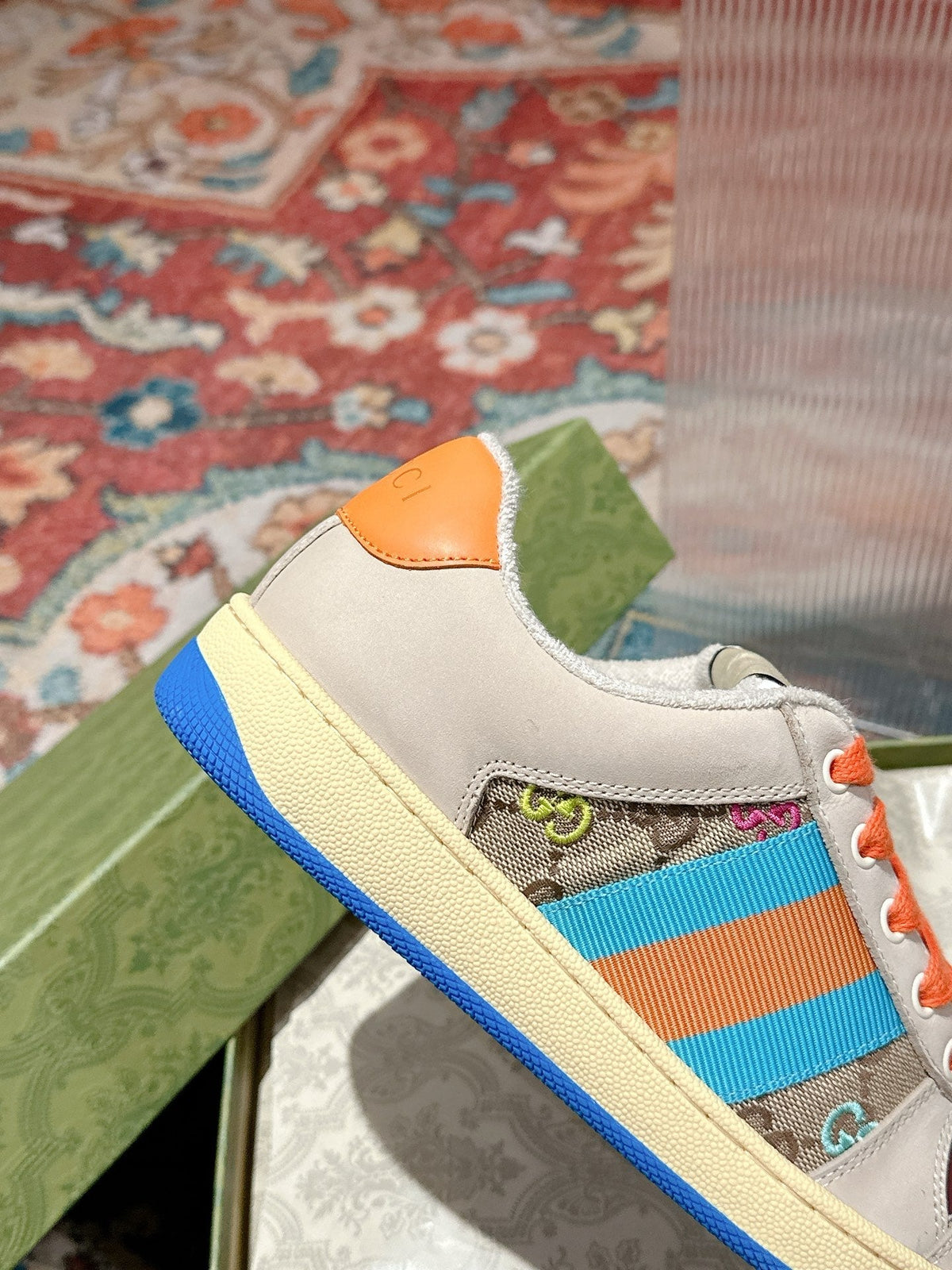 GG 26s Screener Sneaker Multicolor Suede And Canvas Style 2