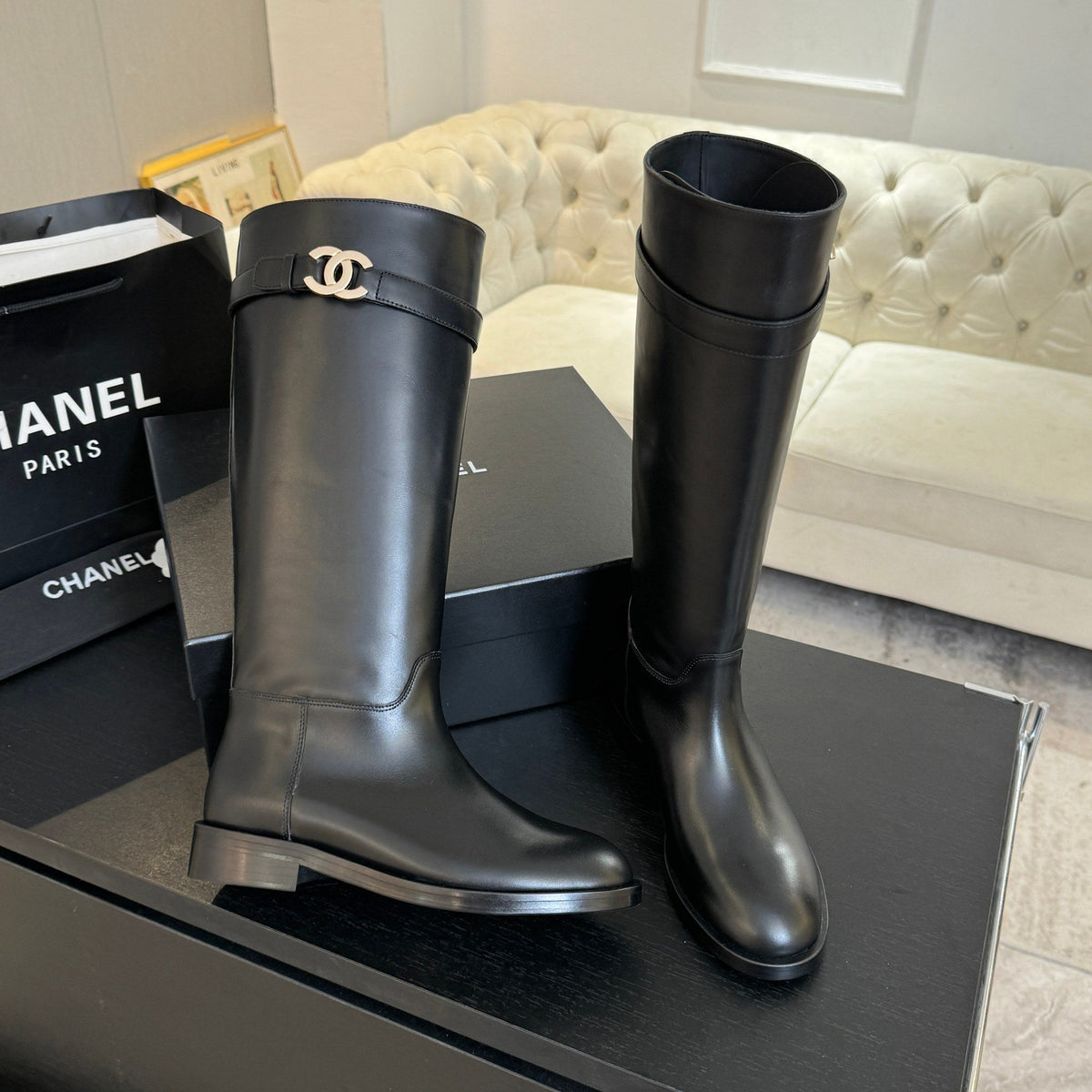 Chanel 2026 Chain Riding Boot Sheepskin 958097