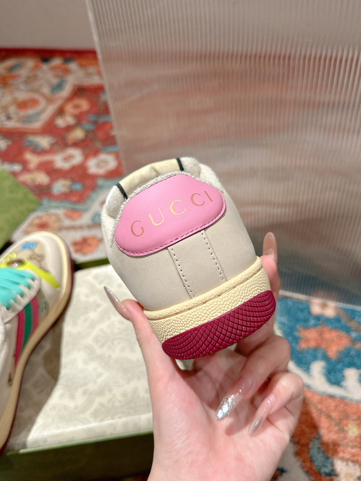 GG 26s Screener Sneaker Multicolor Suede And Canvas