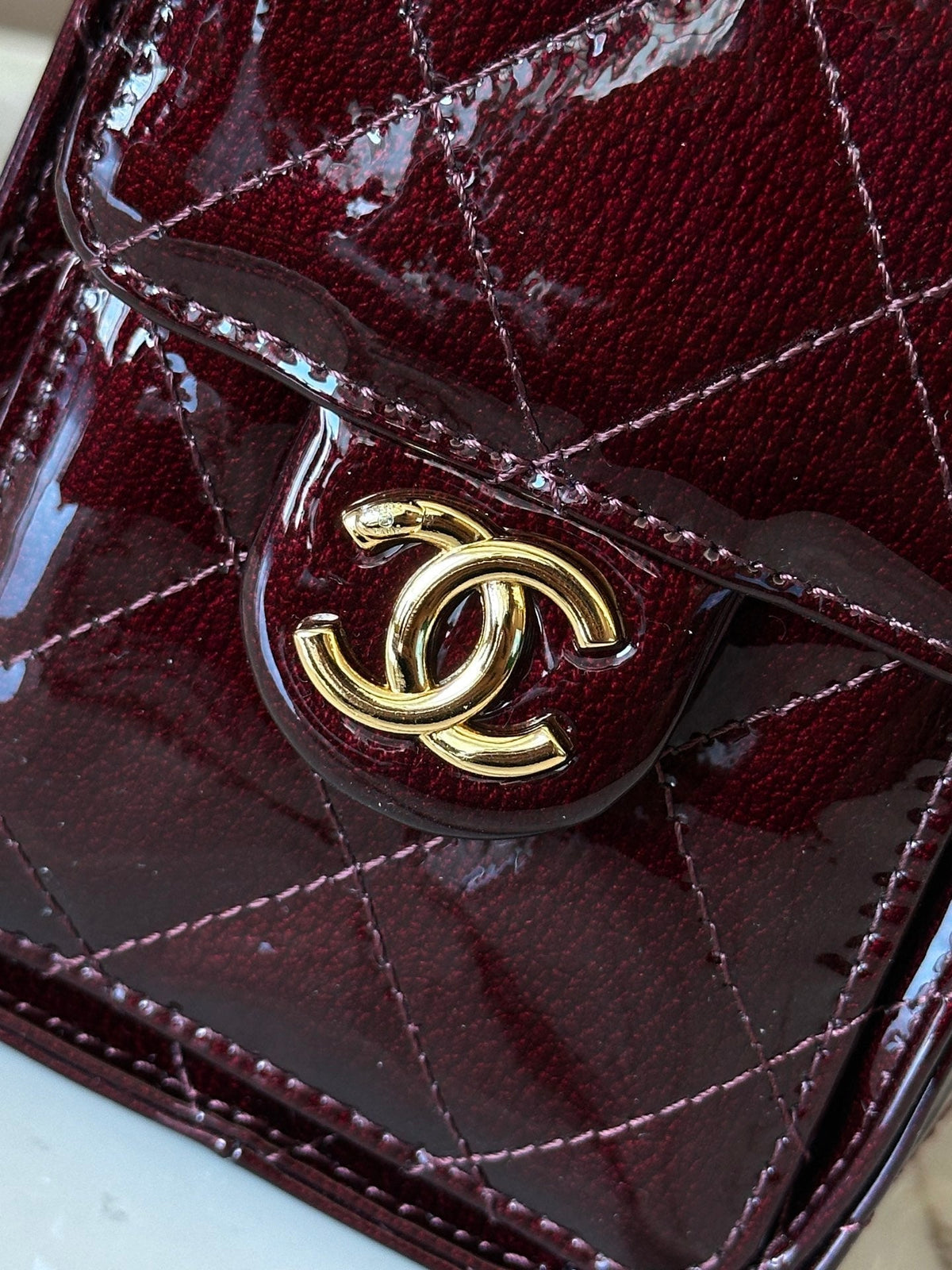 Chanel 2026 Hobo Bag 22cm Patent Leather 407625
