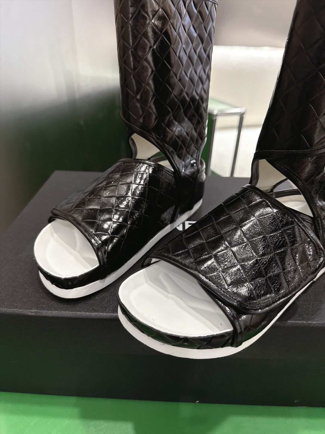 Chanel 2026 Open-Toe Ankle Boots Leather 192883