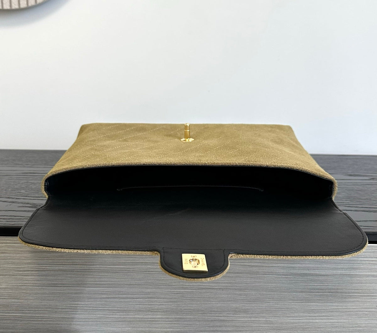 Chanel 2026 Large Clutch Bag 30cm Suede 407661