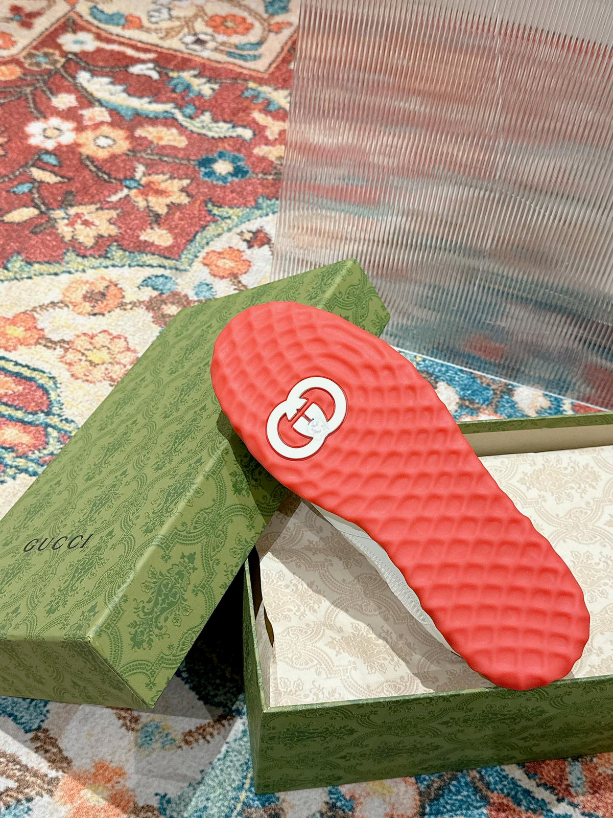 GG 26s Sneakers White Mix Red Calfskin