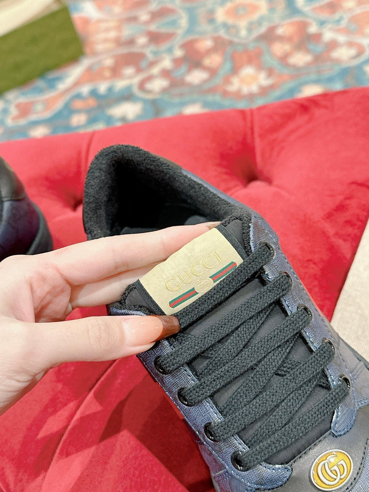 GG 26s Screener Sneaker Navy Blue Canvas