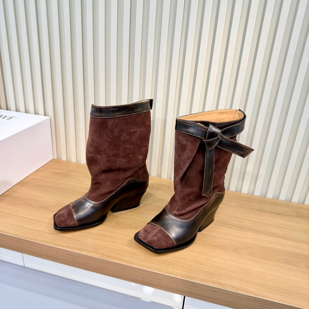Loewe 2026 Belen Ankle Boots Suede Leather 147548