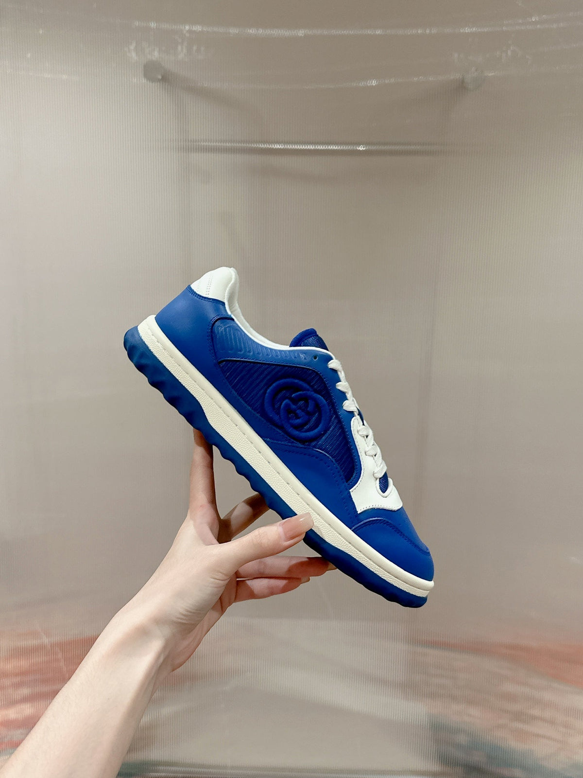GG 26s Sneakers Blue Calfskin With Logo
