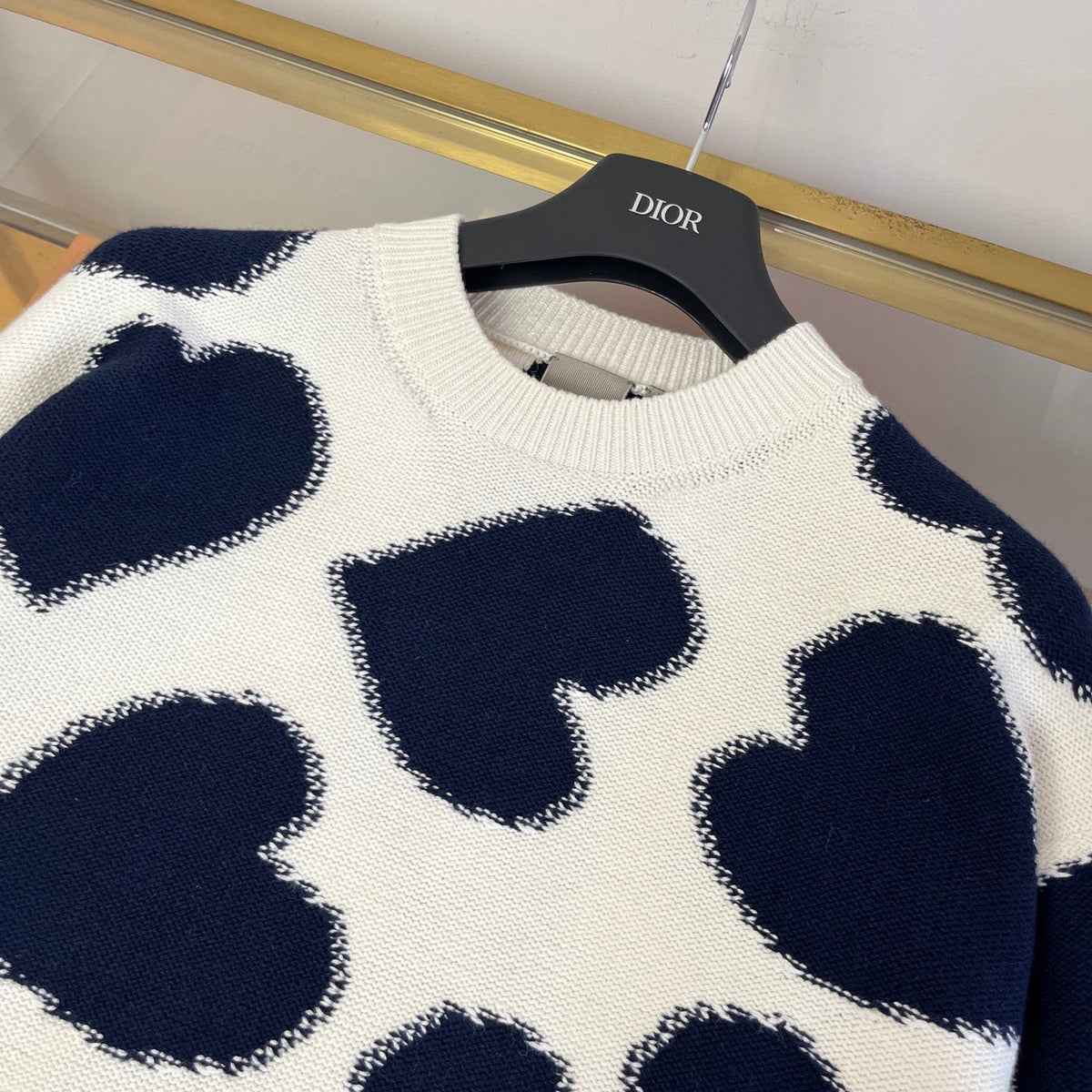 Dior 2026 Heart Sweater White And Blue Wool 431802