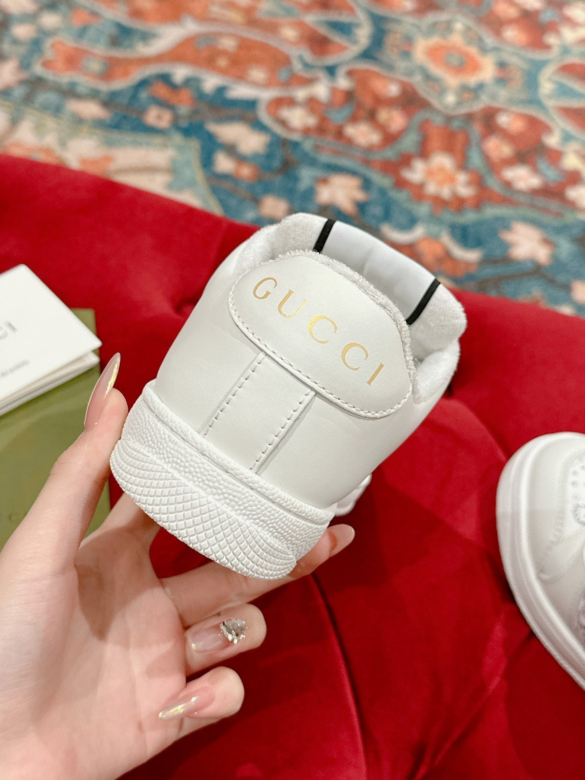 GG 26s Screener Sneaker White Calfskin