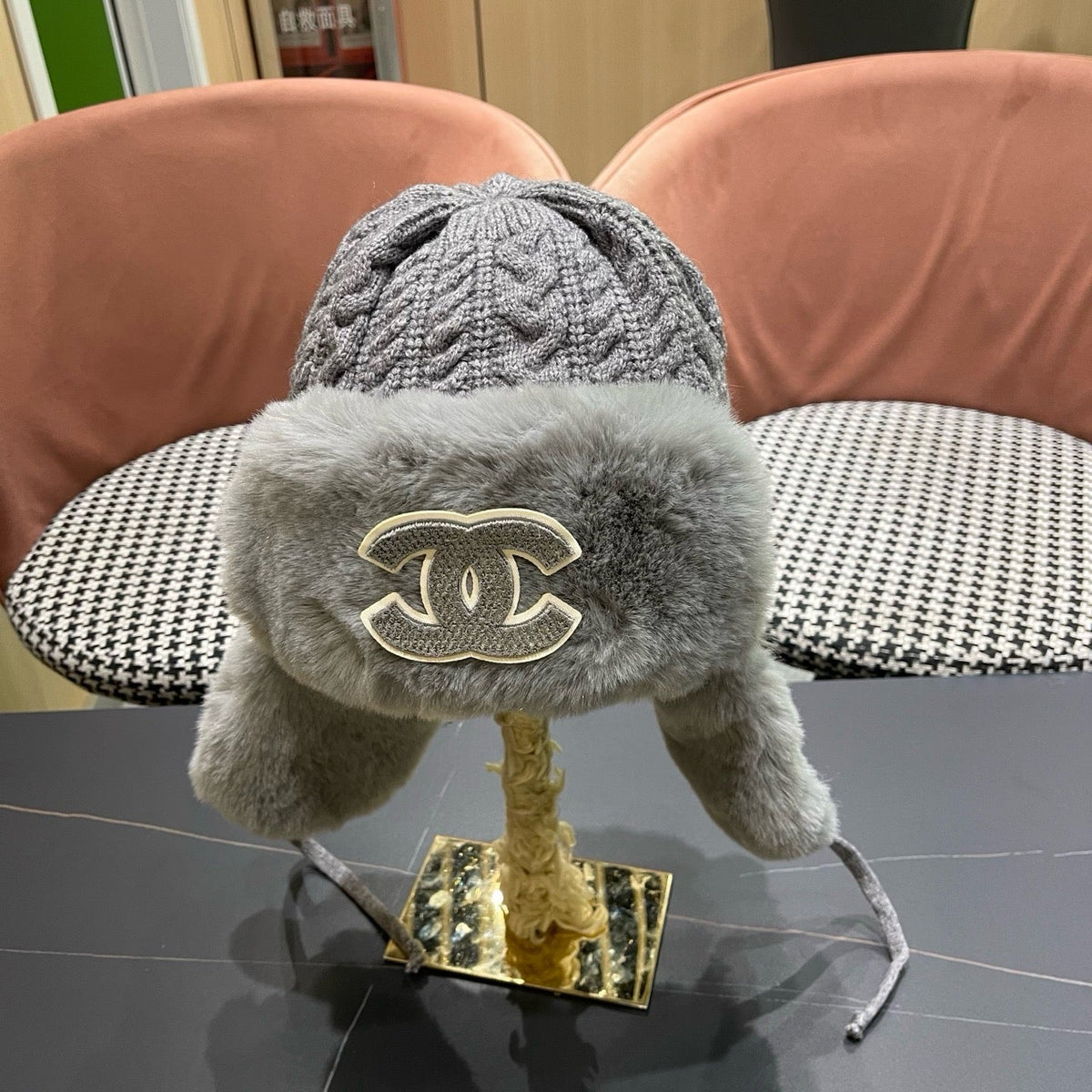 Chanel 2026 Trapper Hat Wool 549973