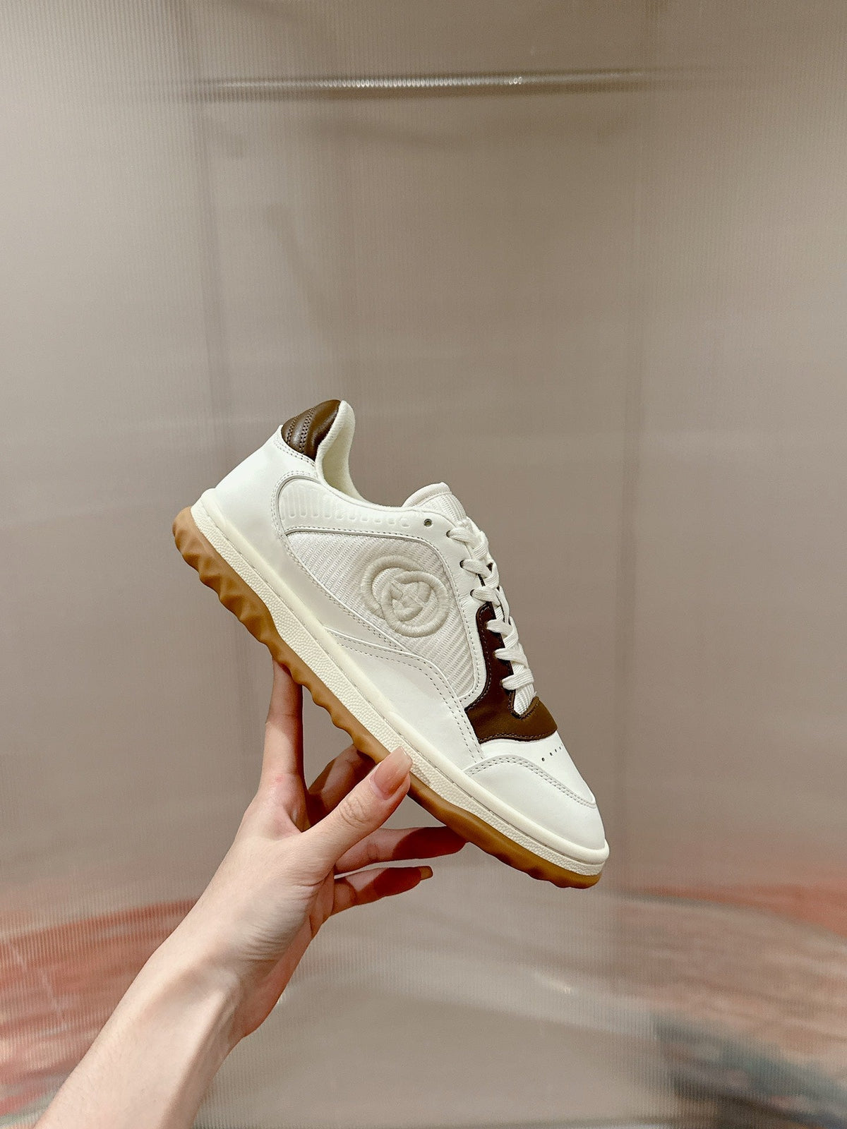 GG 26s Sneakers White Mix Brown Calfskin