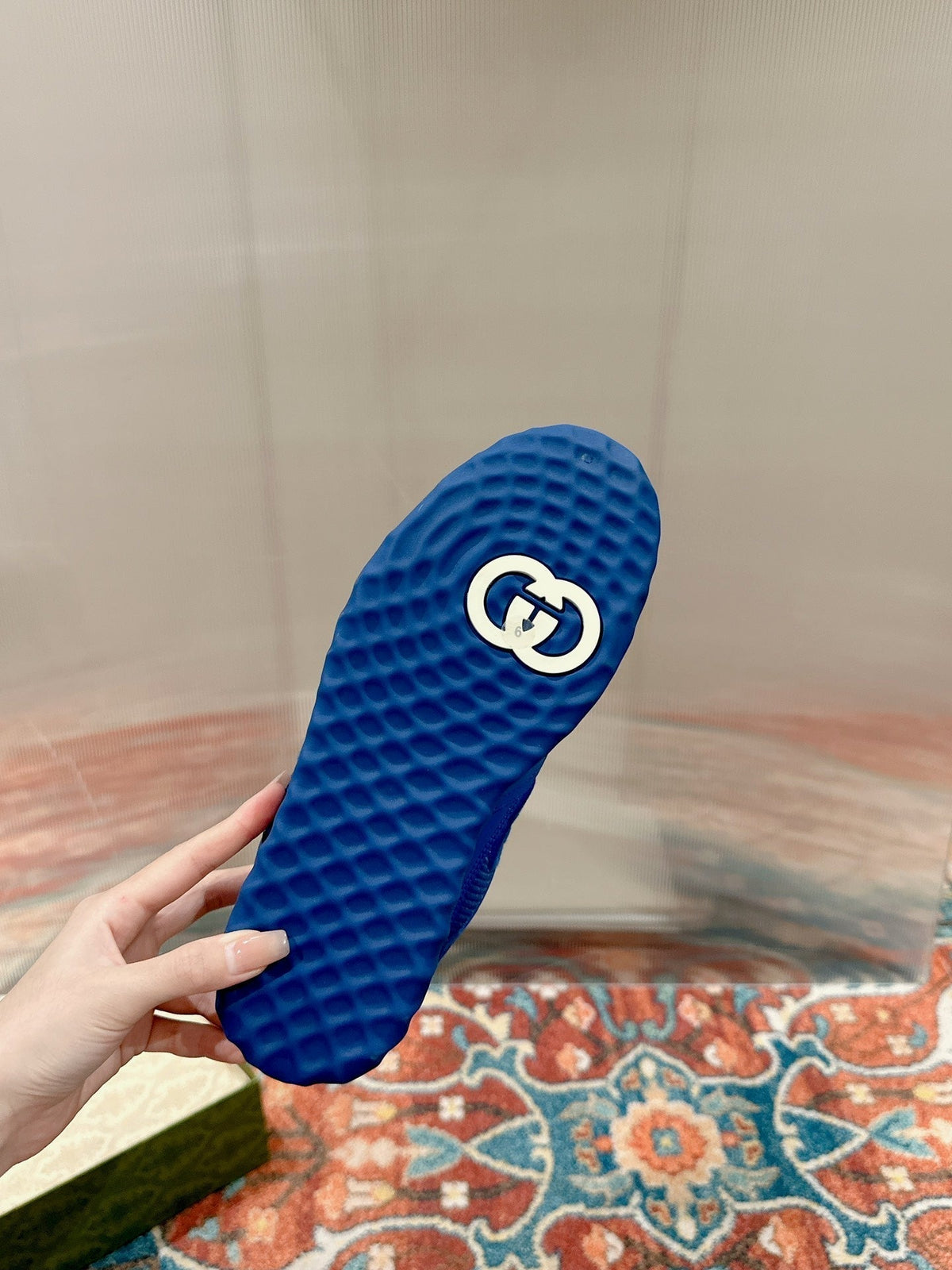 GG 26s Sneakers Blue Calfskin With Logo