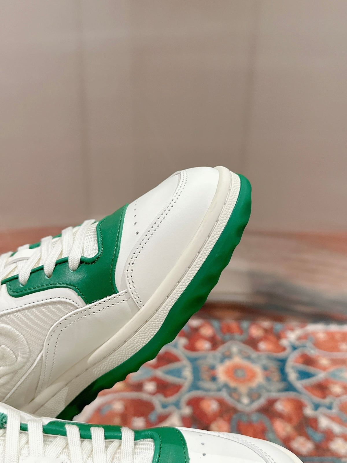 GG 26s Sneakers White Mix Green Calfskin