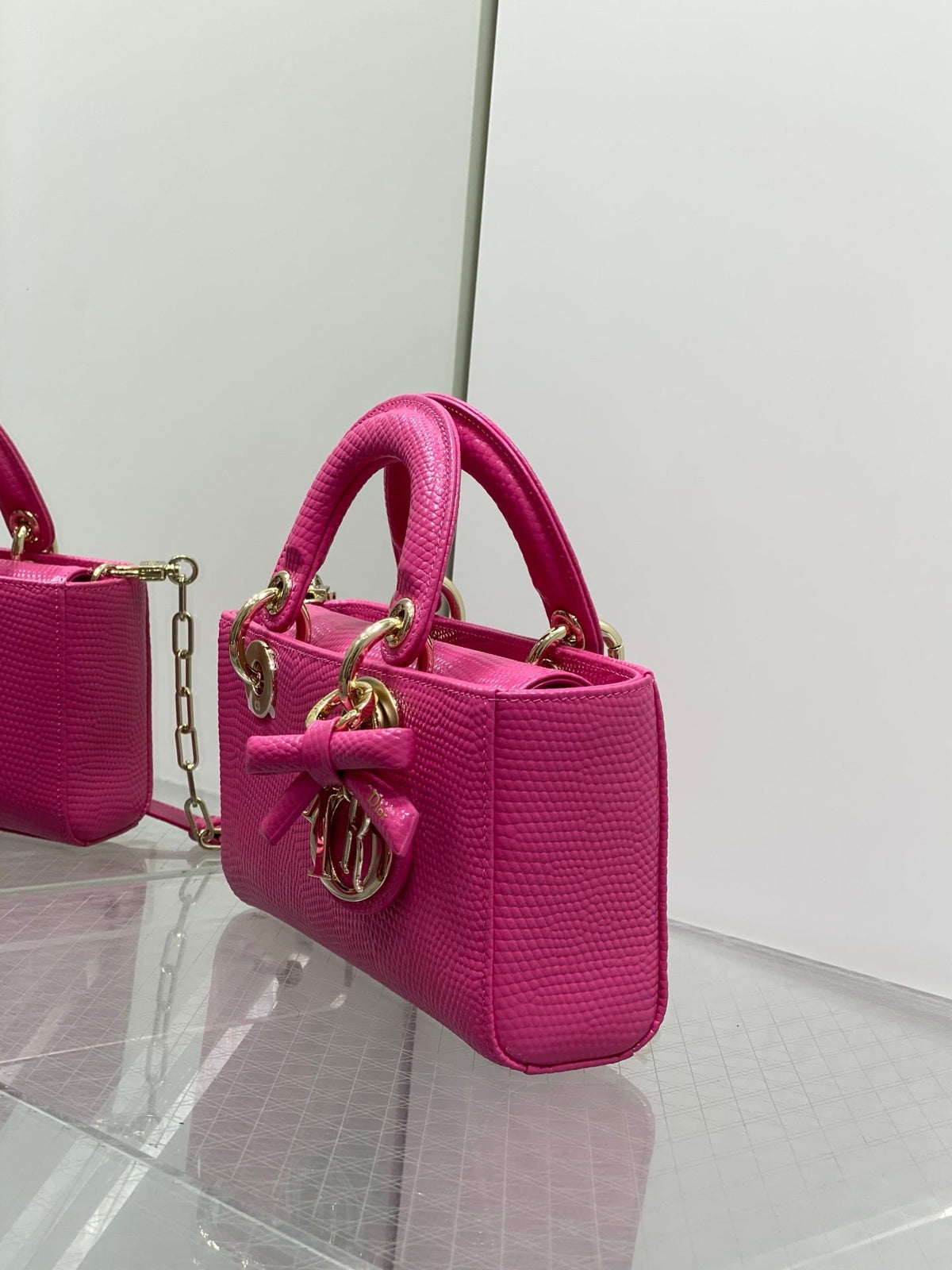 Dior 2026 Lady Butterfly Knot Bag 22cm Leather 408708