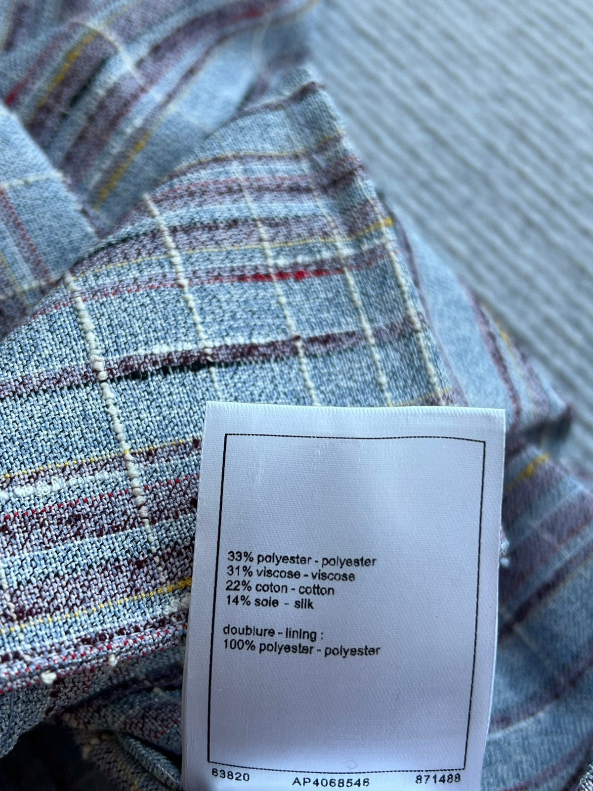 Chanel 2026 Long-Sleeved Jacket And Skirt Set Blue Cotton