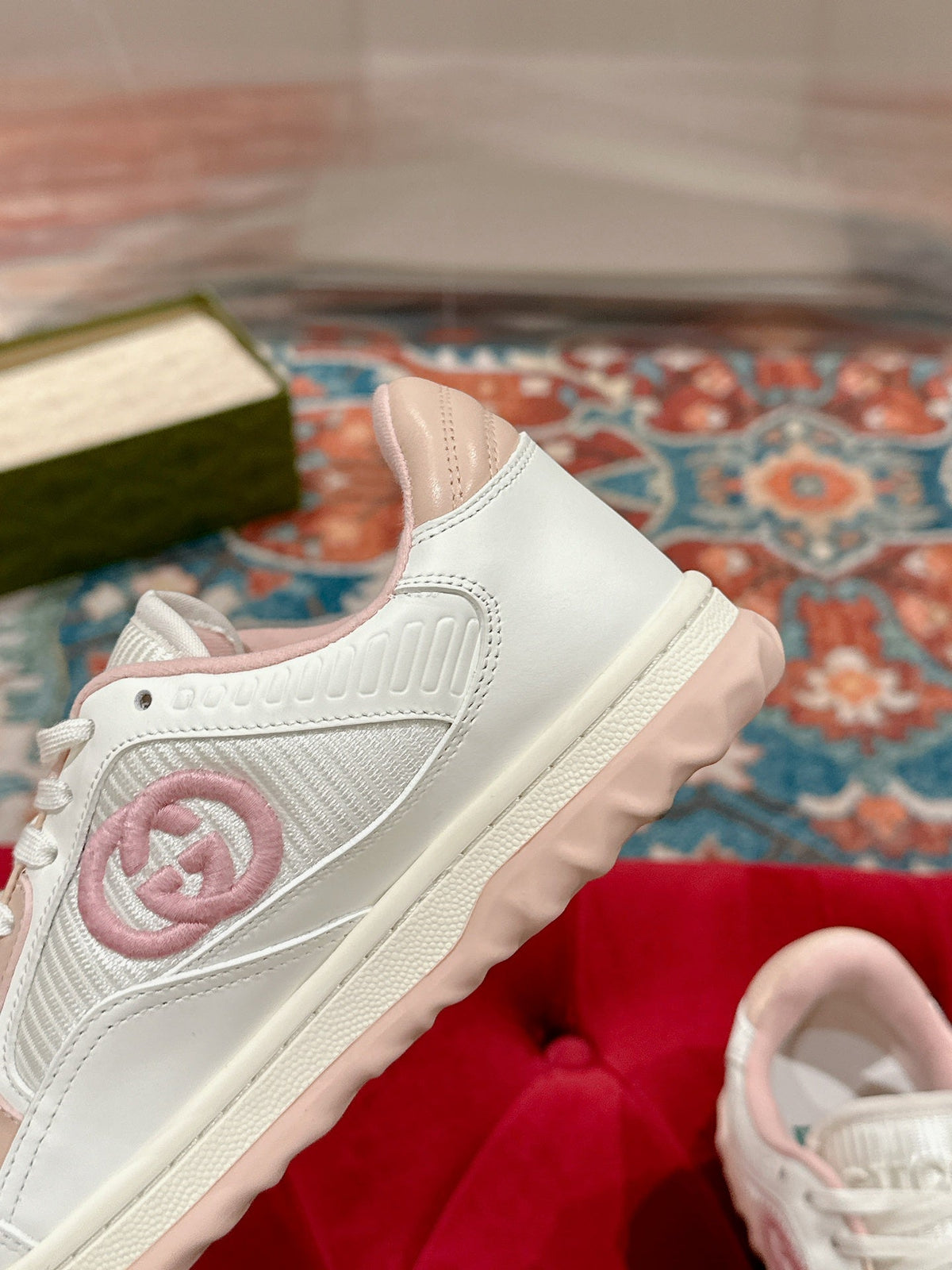 GG 26s Sneakers White Mix Light Pink Calfskin