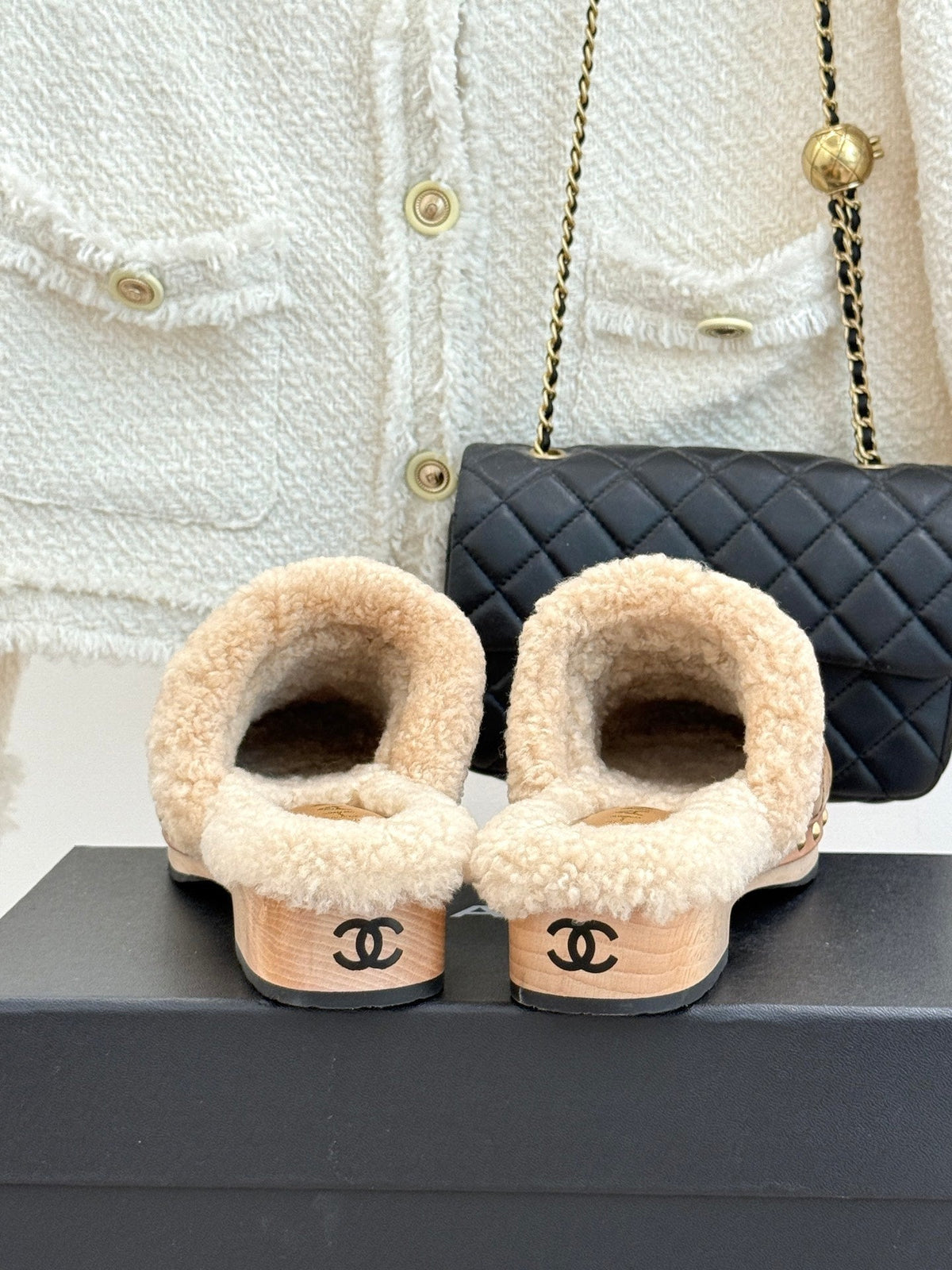 Chanel 2026 Quilted Mule Leather Wool 188603
