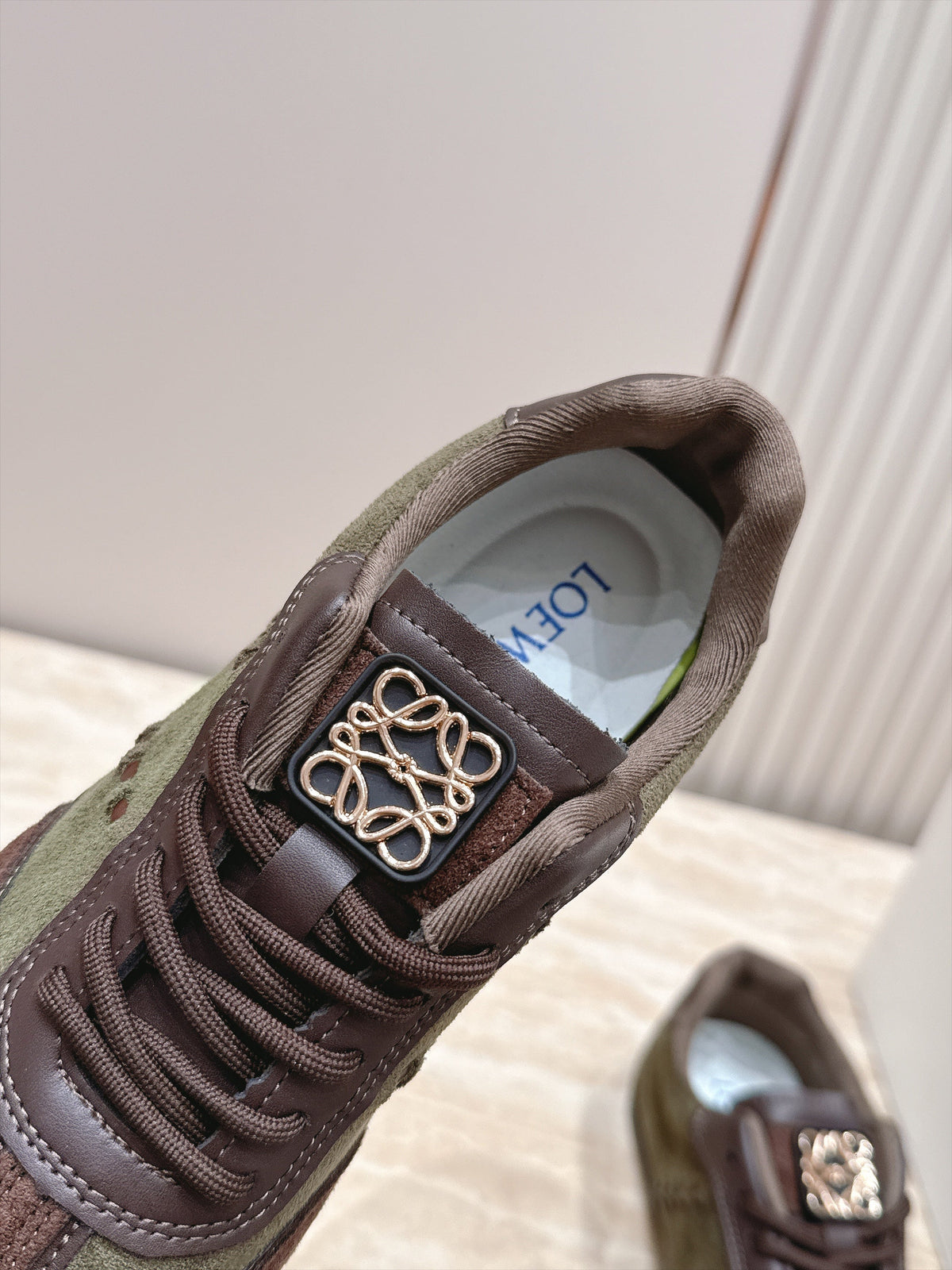 Loewe 2026 Round Toe Sneakers Suede 121806