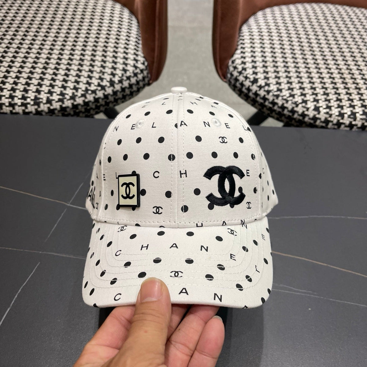 Chanel 2026 Polka Dot Baseball Cap 566030