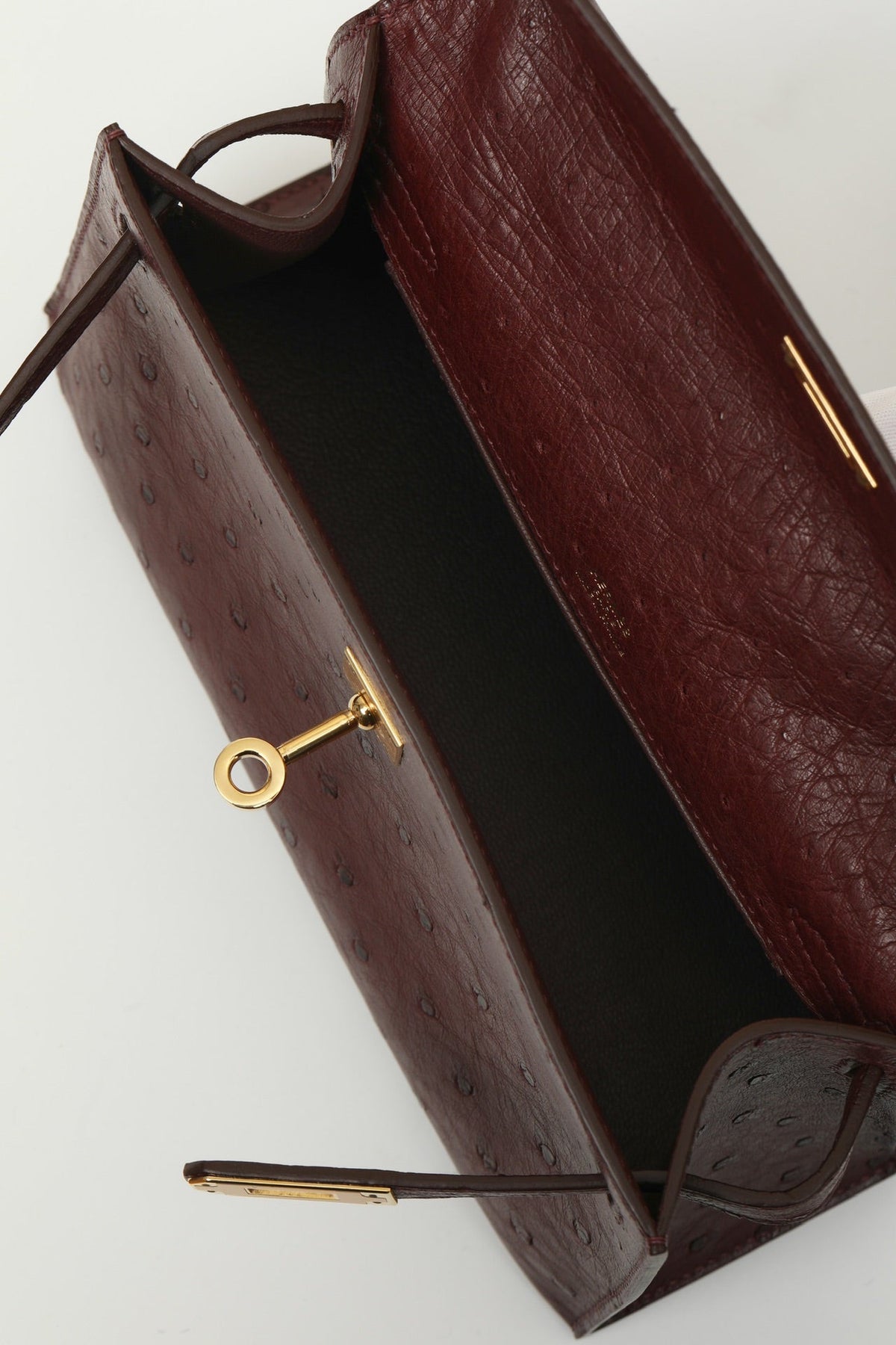 High-end Hermes 2026 Kelly Pochette Bag 22cm Ostrich Leather