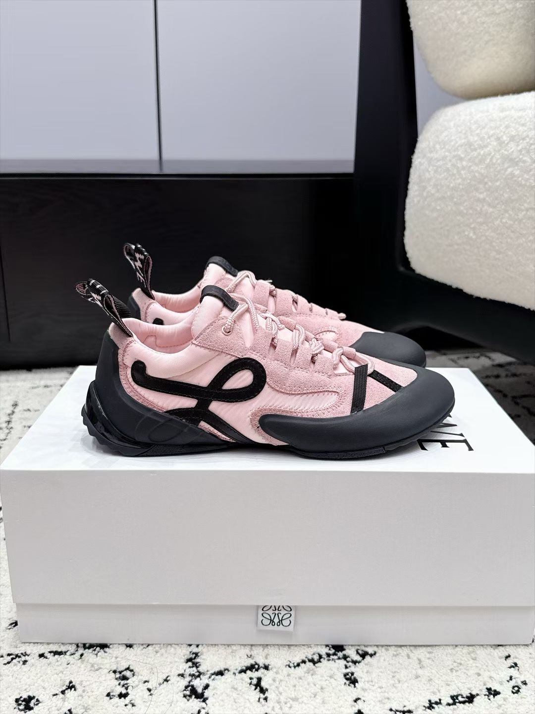 Loewe 2026 Grip Sneaker Suede Fabric 158196