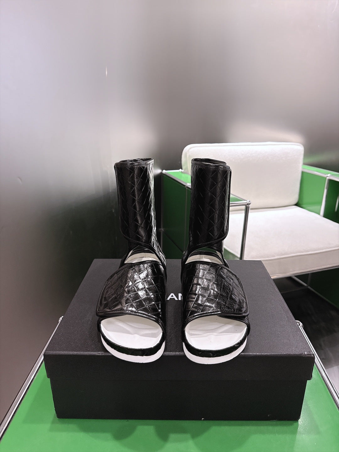 Chanel 2026 Open-Toe Ankle Boots Leather 192883