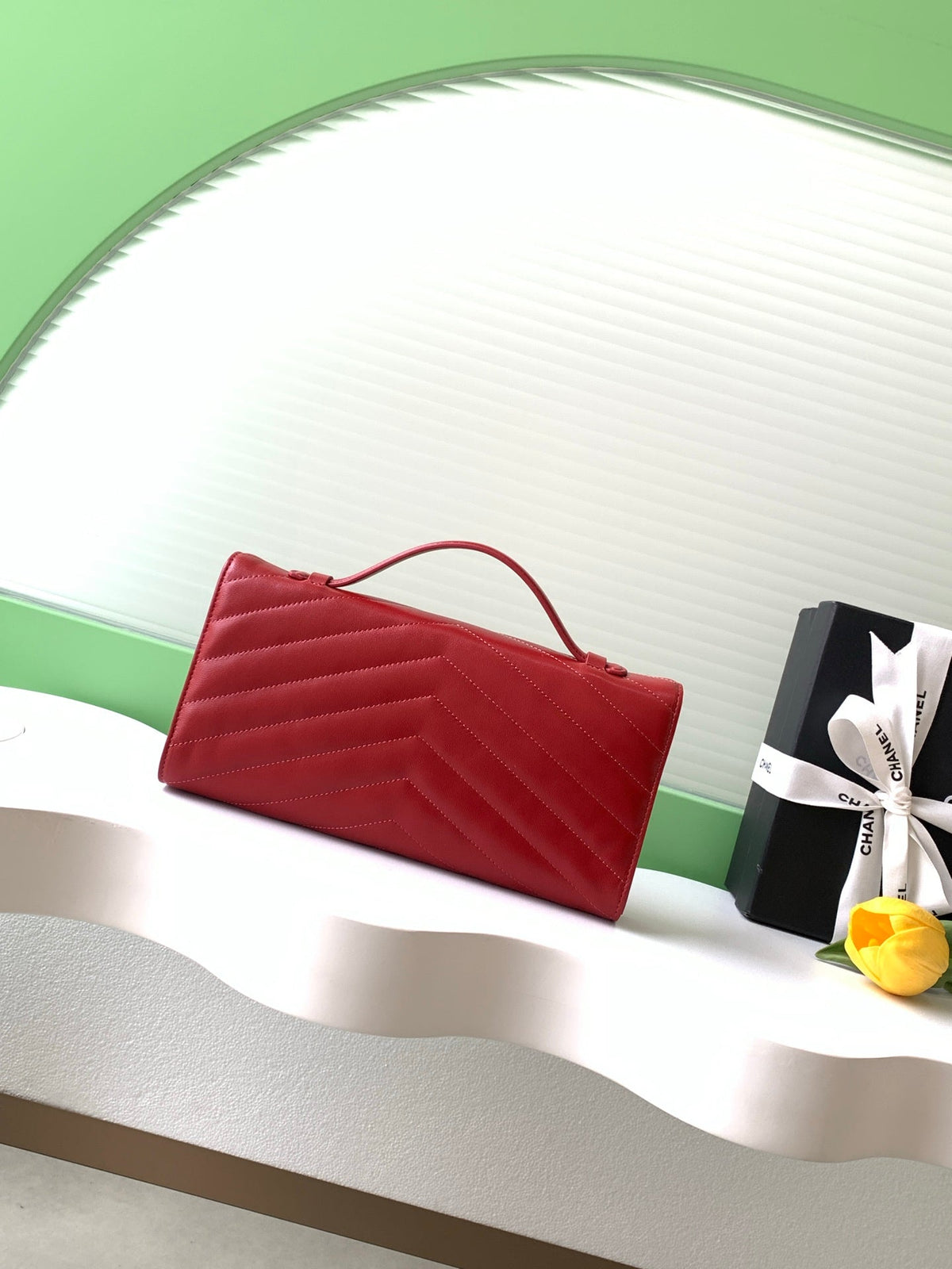 Chanel 2026 Top Handle Clutch Bag 26cm Calfskin 407397