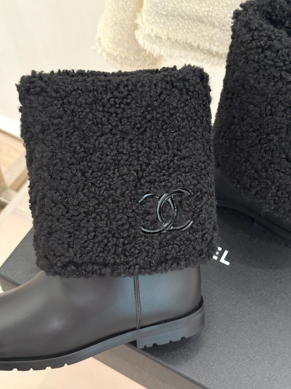 Chanel 2026 Ankle Boots Suede Leather Wool 188554