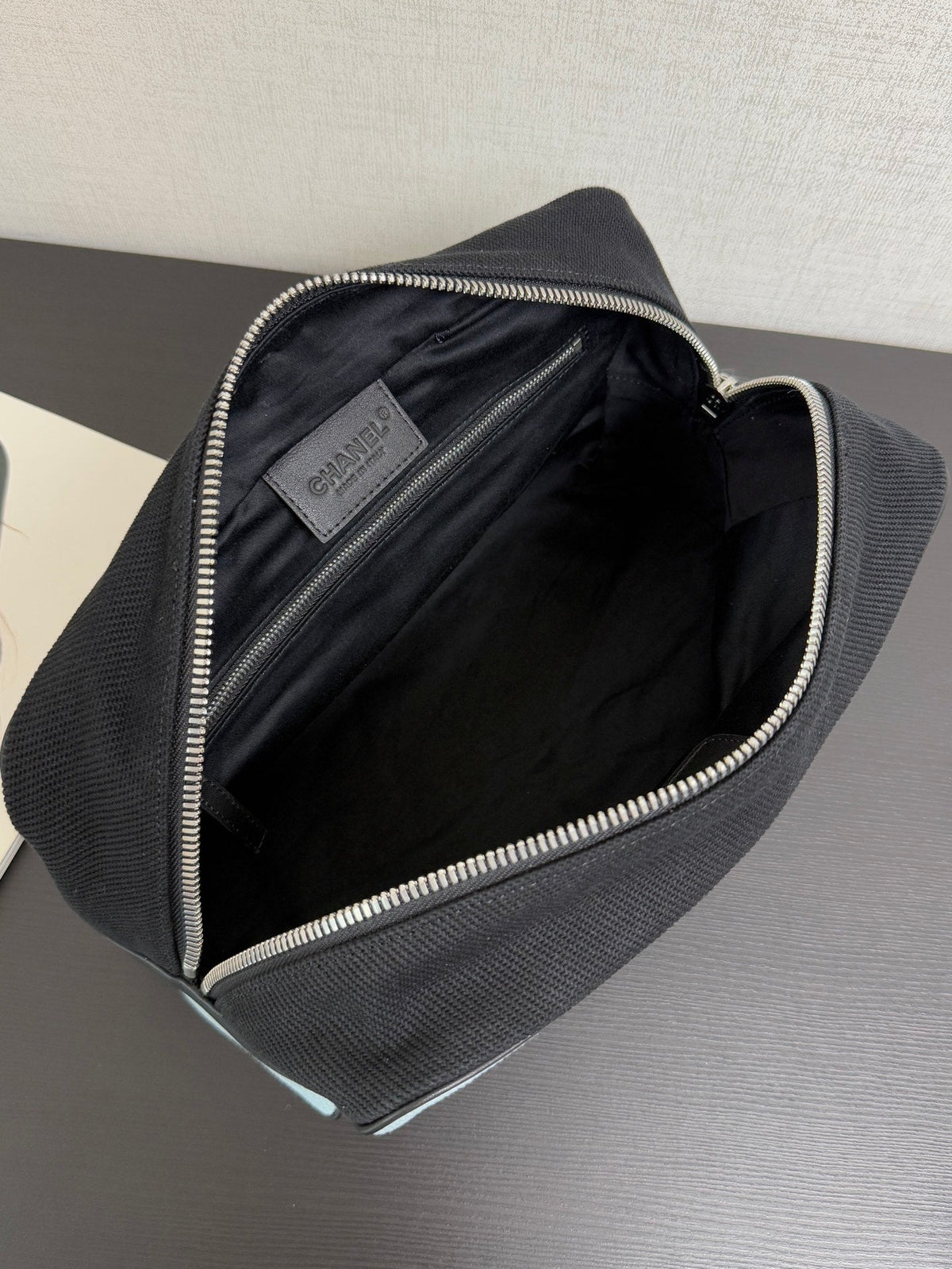 Chanel 2026 Large Zipped Pouch Bag 23cm Canvas