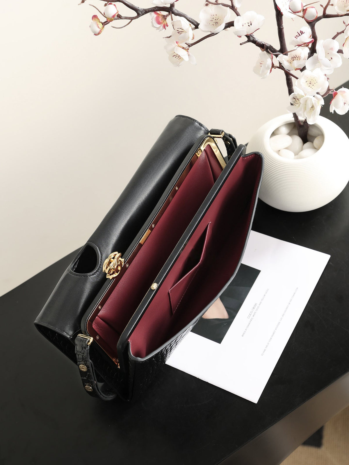 Chanel 2026 Vanity Clutch Bag 30cm Crocodile Embossed Leather