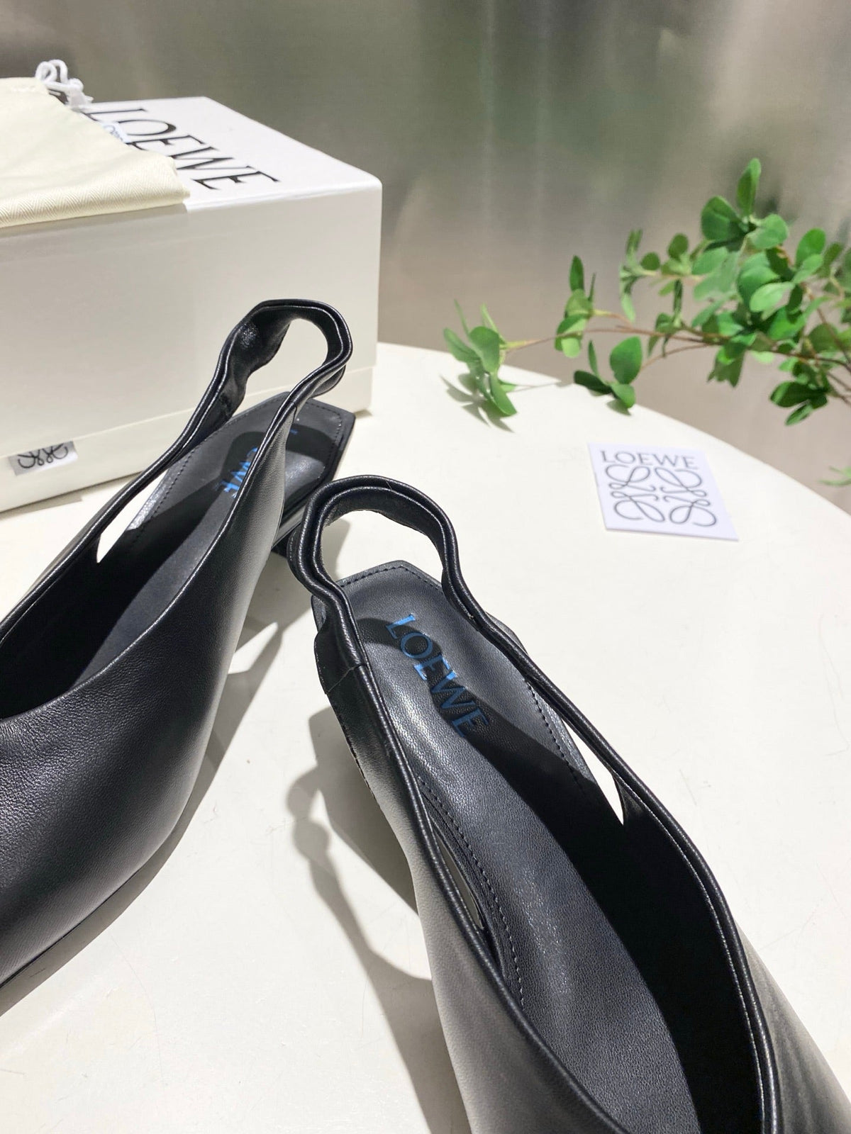 Loewe 2026 Origami Cubic Slingback 45mm Leather 144022