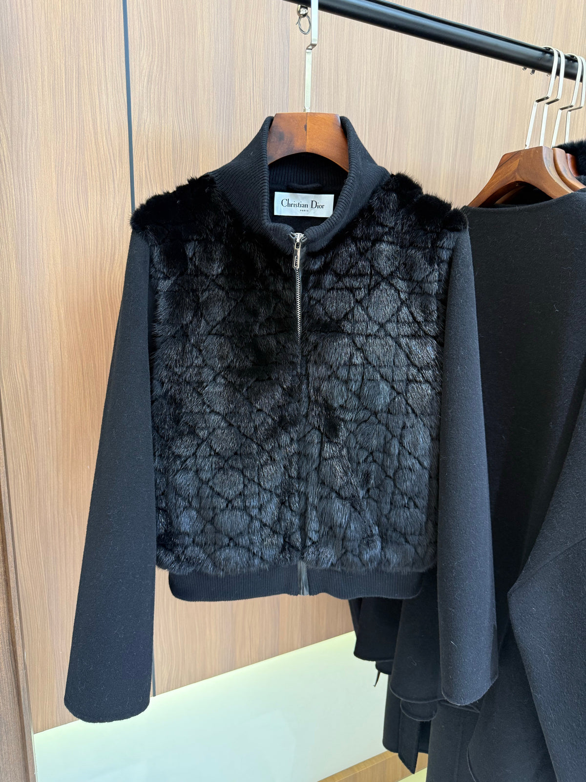 Dior 2026 Quilted Cropped Bomber Jacket Wool 444482