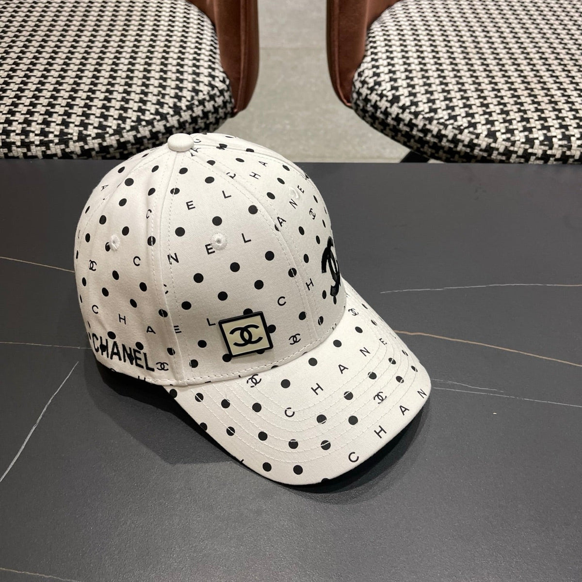 Chanel 2026 Polka Dot Baseball Cap 566030