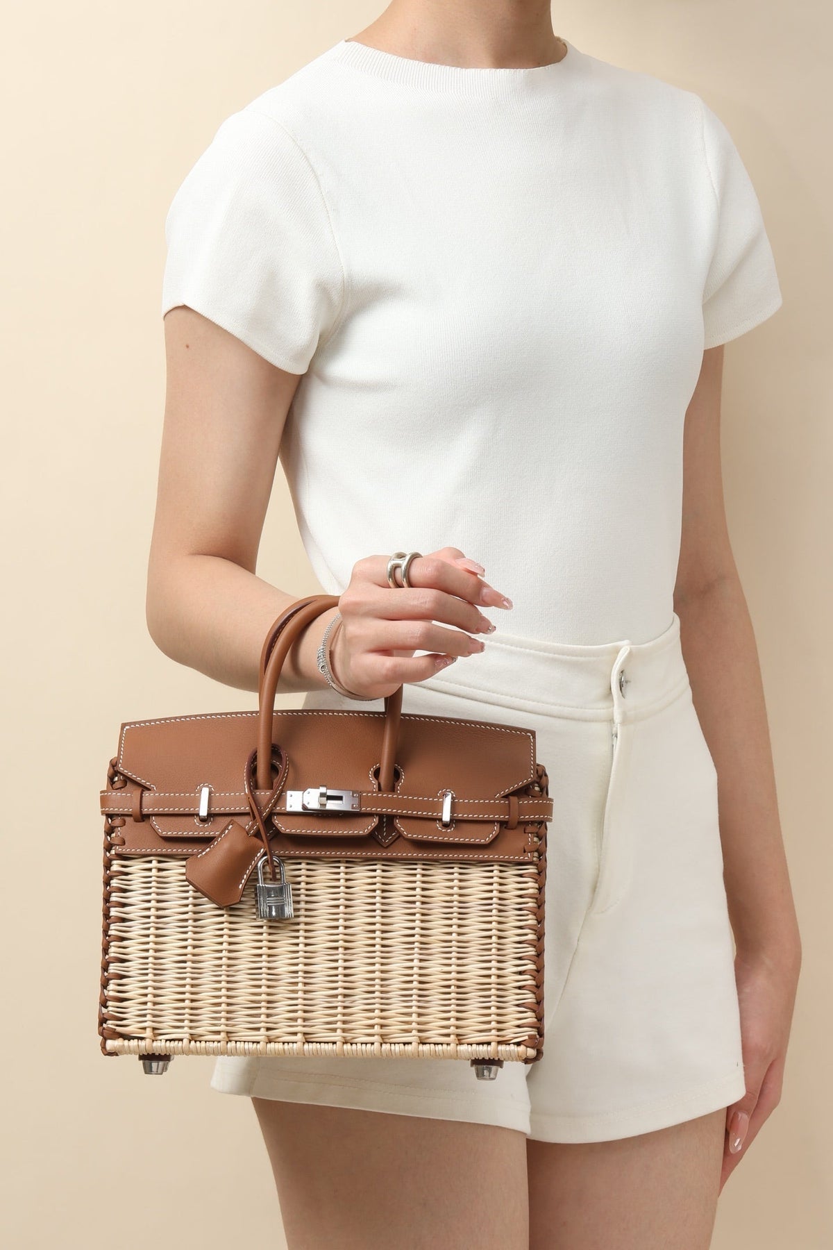 High-end Hermes 2026 Birkin Picnic Bag 25cm Swift Rattan