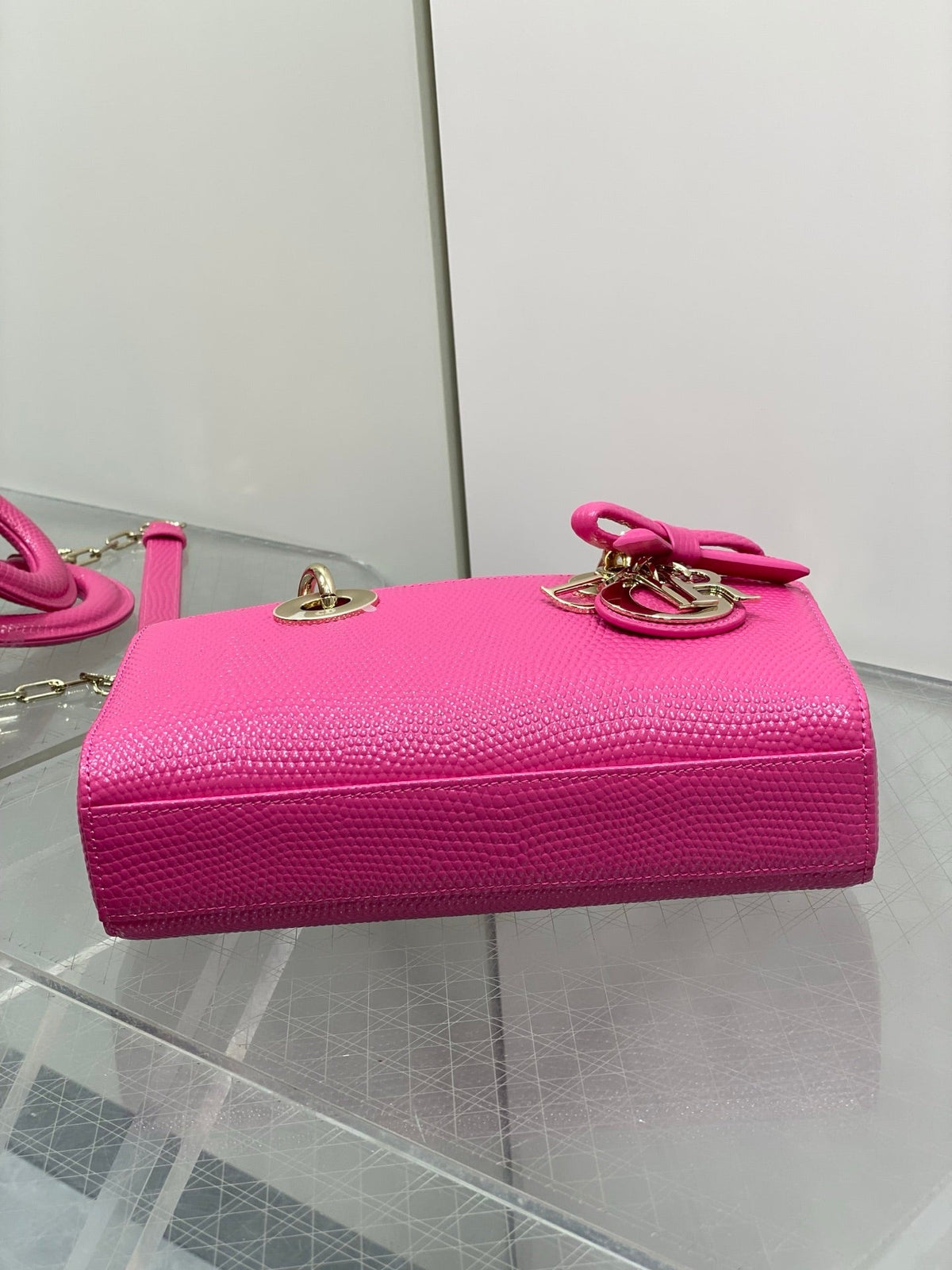 Dior 2026 Lady Butterfly Knot Bag 22cm Leather 408708