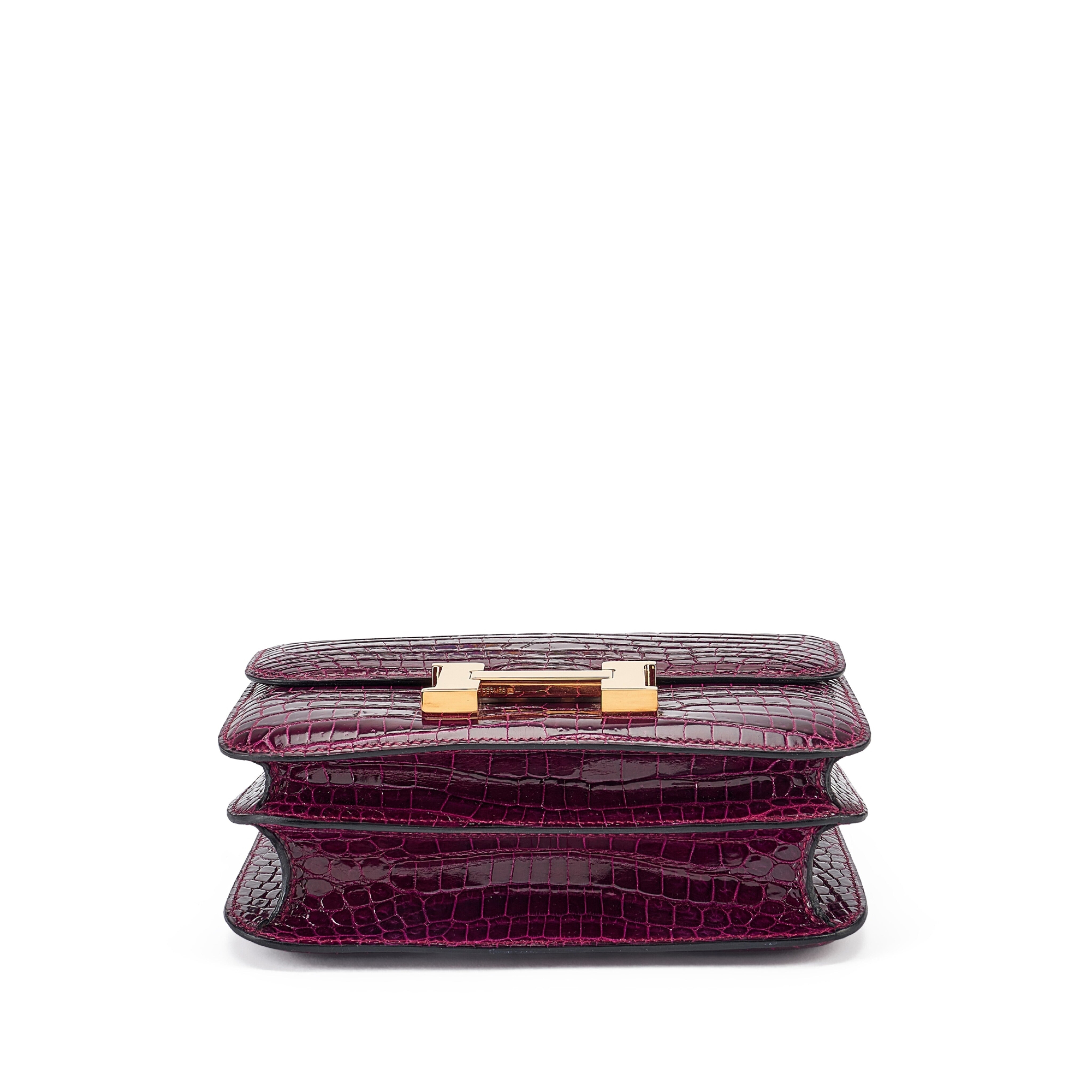 HM Constance Bag 18cm Bordeaux Shiny Crocodile (15 day for production)