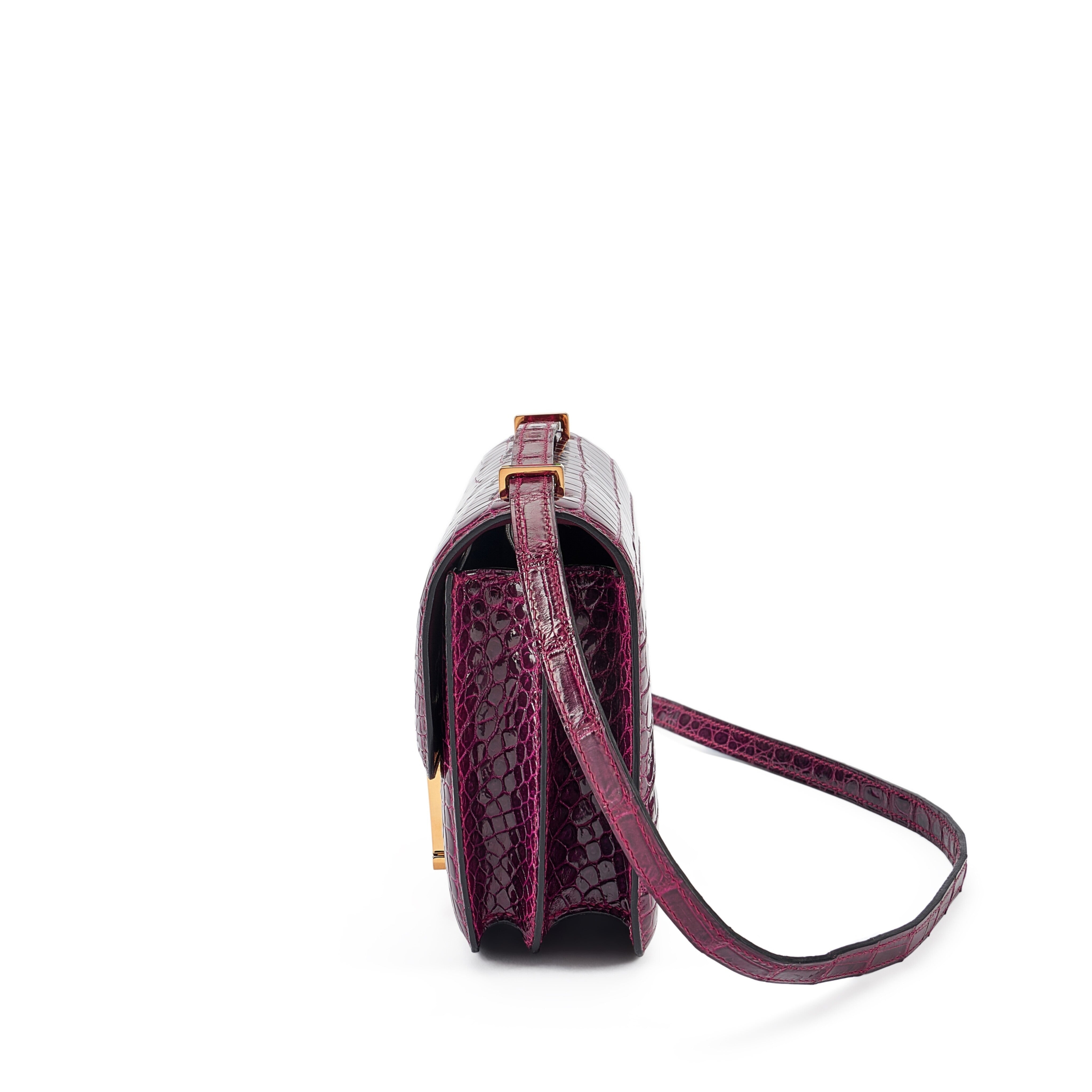 HM Constance Bag 18cm Bordeaux Shiny Crocodile (15 day for production)
