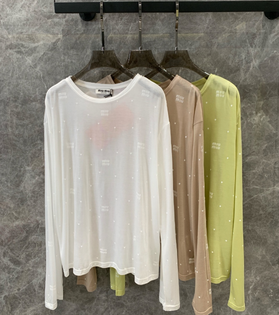 Miu Miu 25 Long-sleeved T-shirt Cotton 195837