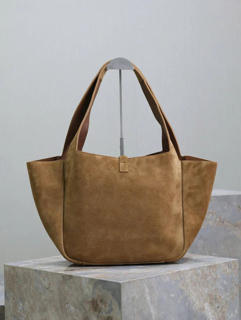 YSL Bea Hobo Bag 50cm in Brown Suede